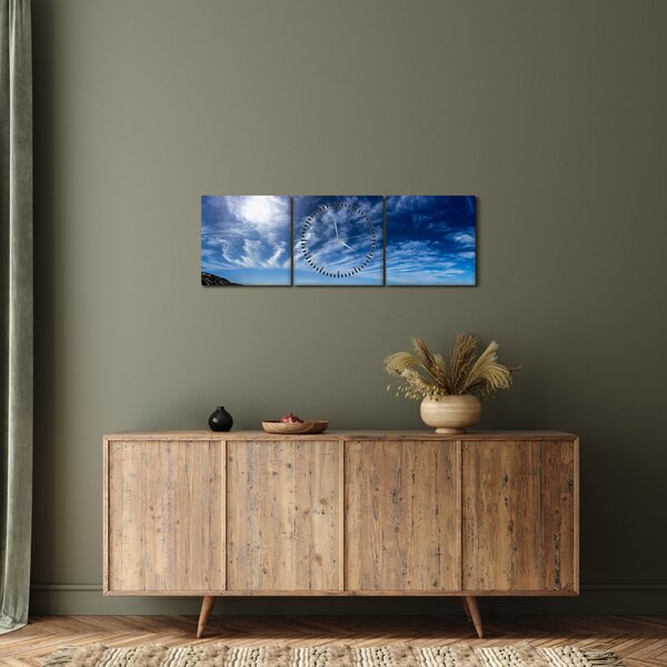 A felhős ég képe (órával) (90x30 cm)