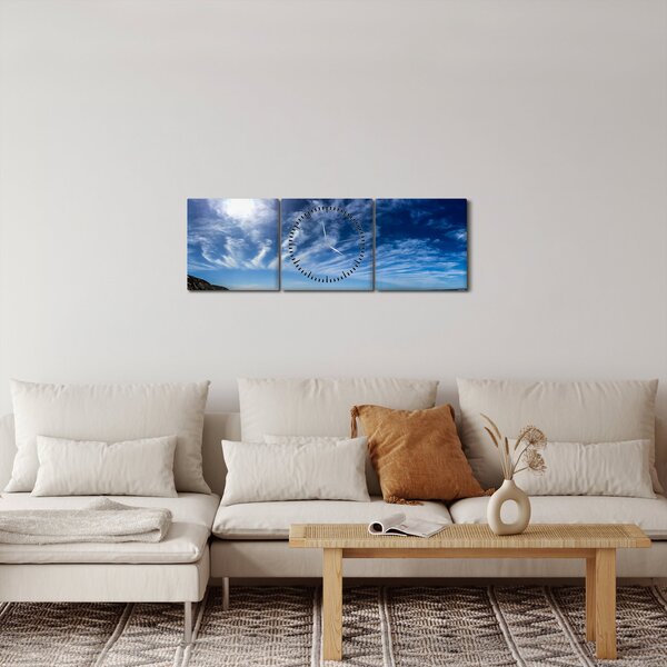 A felhős ég képe (órával) (90x30 cm)