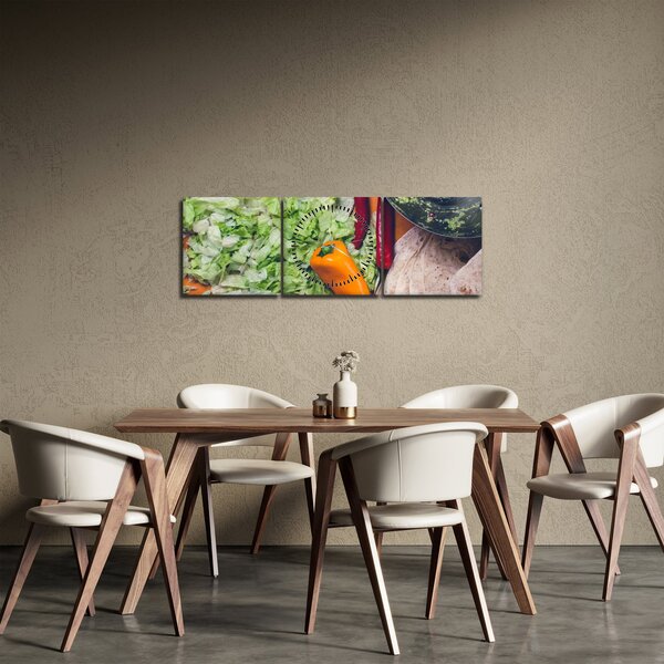 Zöldségek képe (órával) (90x30 cm)