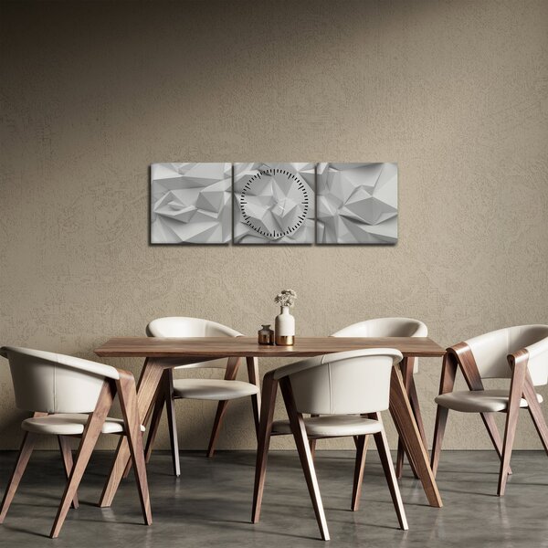 Absztrakciós kép (órával) (90x30 cm)
