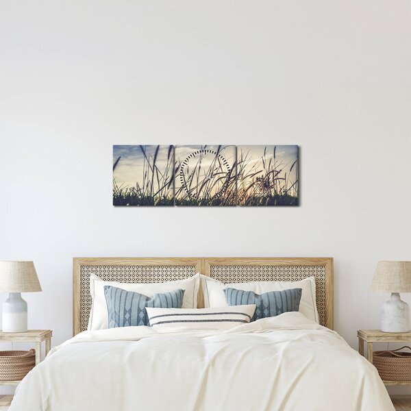Réti virágok képe (órával) (90x30 cm)
