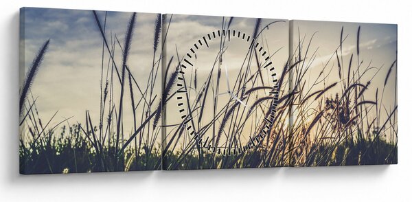 Réti virágok képe (órával) (90x30 cm)