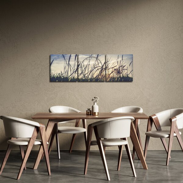 Réti virágok képe (órával) (90x30 cm)