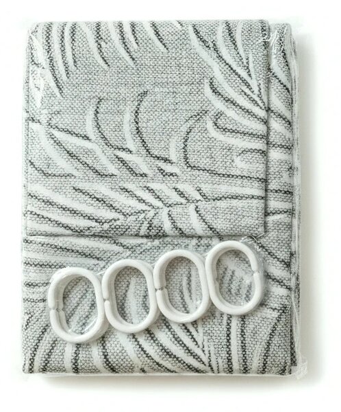 Zuhanyfüggöny - LEAVES - Impregnált textil - 180 x 200 cm