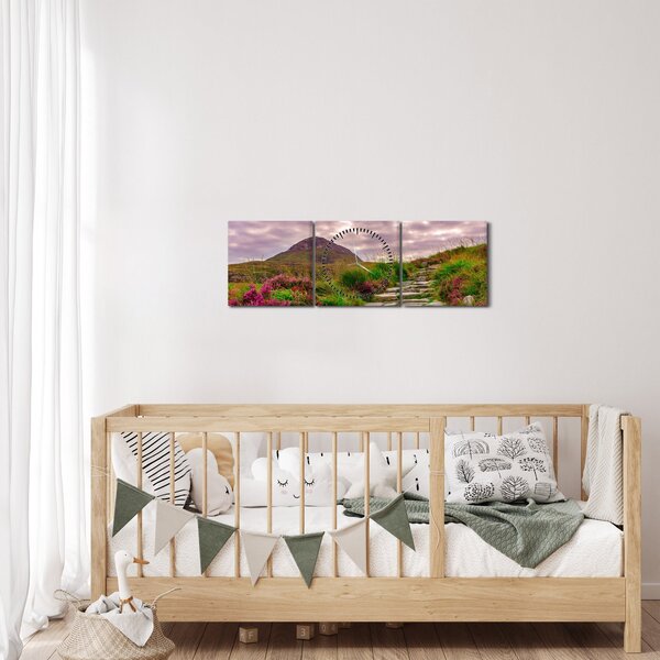 Tájkép (órával) (90x30 cm)