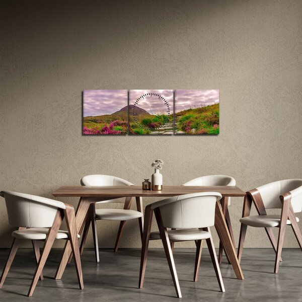 Tájkép (órával) (90x30 cm)