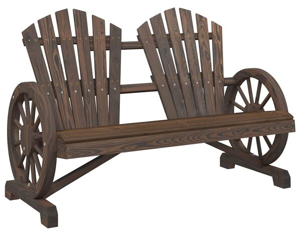 2 személyes tömör fenyőfa kerti Adirondack szék