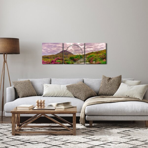 Tájkép (órával) (90x30 cm)
