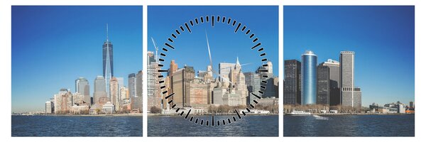 Kép - Manhattan New York-ban (órával) (90x30 cm)