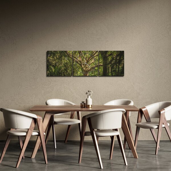 Fa képe (órával) (90x30 cm)