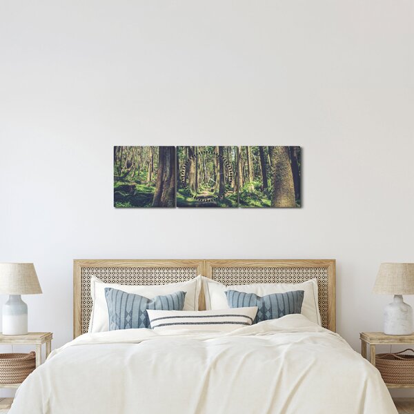 Kép egy út a fák között (órával) (90x30 cm)