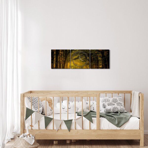 Erdő képe (órával) (90x30 cm)