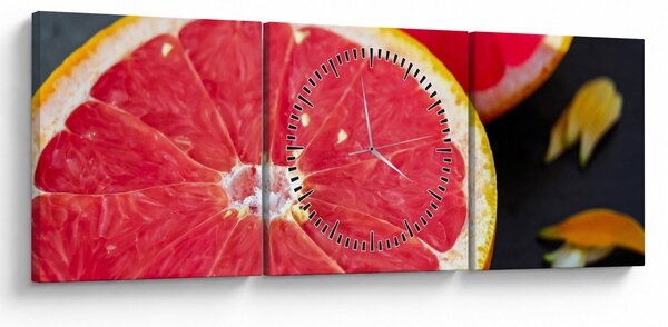 Szeletelt grapefruit képe (órával) (90x30 cm)