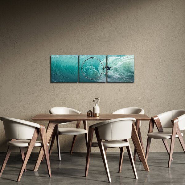 Szörfözés képe (órával) (90x30 cm)