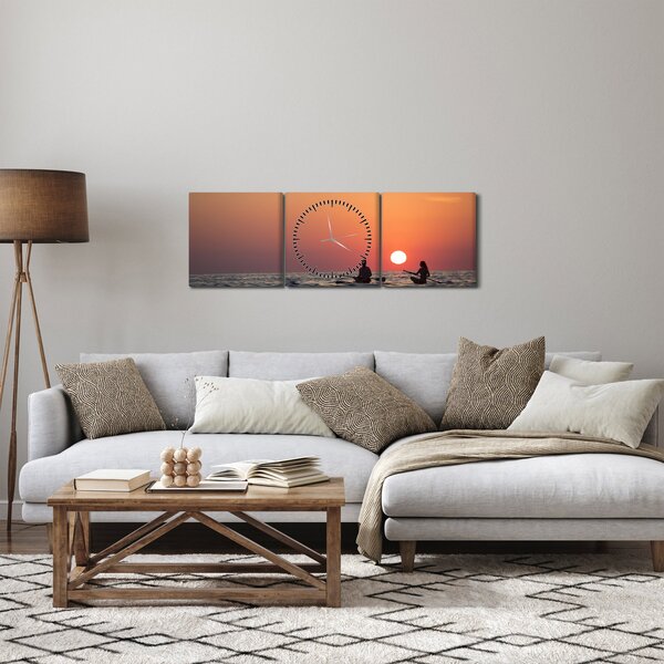 Kenuzók képe naplementekor (órával) (90x30 cm)