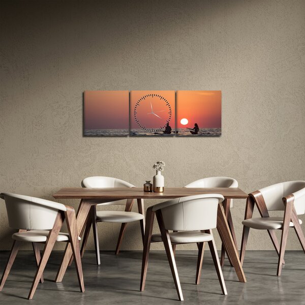 Kenuzók képe naplementekor (órával) (90x30 cm)