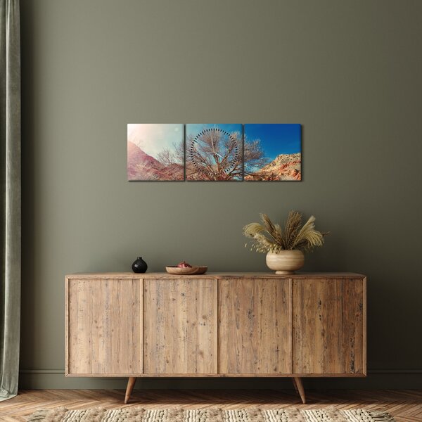 Fa a sivatagban képe (órával) (90x30 cm)