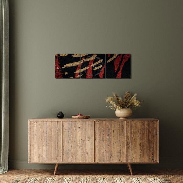 Absztrakciós kép (órával) (90x30 cm)