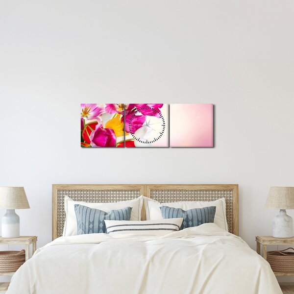 Tulipán képe (órával) (90x30 cm)