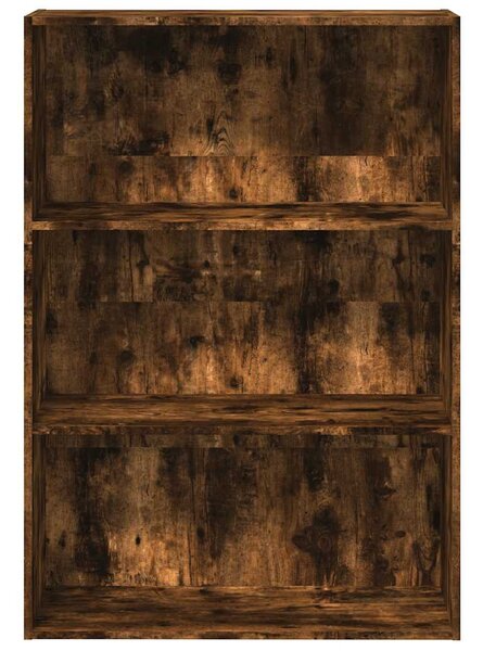Füstös tölgy színű szerelt fa könyvespolc 80 x 30 x 114 cm