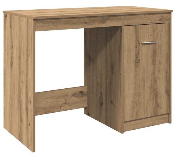 Kézműves tölgy színű szerelt fa íróasztal 100 x 50 x 76 cm