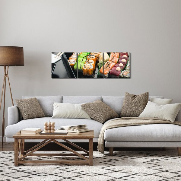 Kép - Sushi (órával) (90x30 cm)