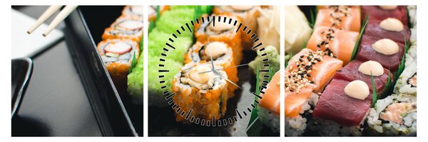 Kép - Sushi (órával) (90x30 cm)