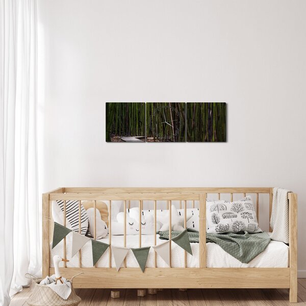 Kép - A bambuszok között (órával) (90x30 cm)