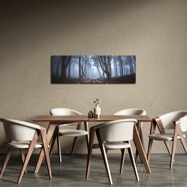 Kép - Egy esős napon (órával) (90x30 cm)