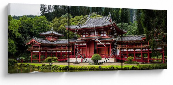 Kép - Buddhista kolostor (órával) (90x30 cm)