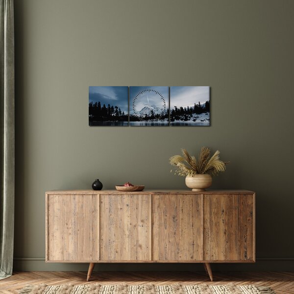 Kép - A befagyott tón (órával) (90x30 cm)