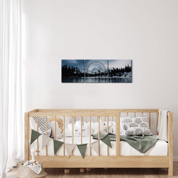 Kép - A befagyott tón (órával) (90x30 cm)