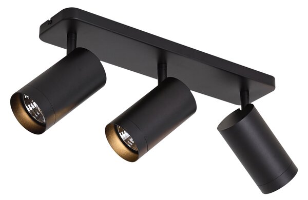 Modern mennyezeti lámpa fekete 3-lámpás GU10 70mm - Jeana Luxe