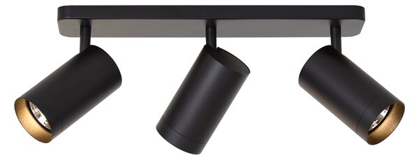 Modern mennyezeti lámpa fekete 3-lámpás GU10 70mm - Jeana Luxe