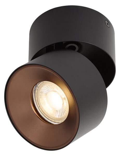 Modern felületre szerelhető spotlámpa fekete GU10 50mm dönthető - Echo