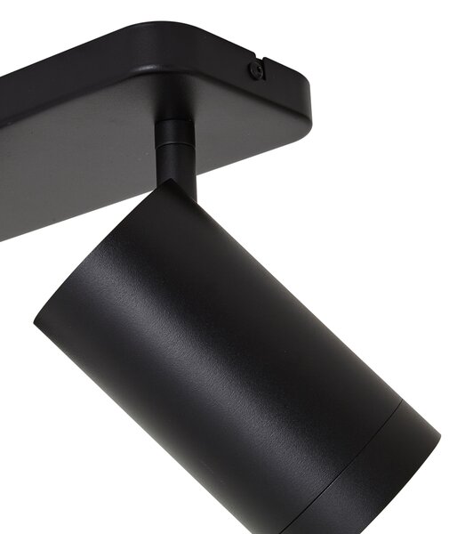 Modern mennyezeti lámpa fekete 3-lámpás GU10 70mm - Jeana Luxe