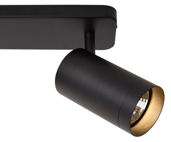 Modern mennyezeti lámpa fekete 2 fényforrású GU10 70mm - Jeana Luxe