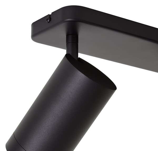 Modern mennyezeti lámpa fekete 2 fényforrású GU10 70mm - Jeana Luxe