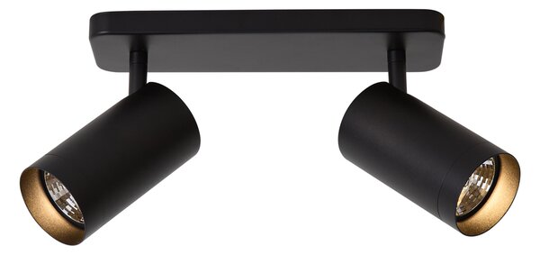 Modern mennyezeti lámpa fekete 2 fényforrású GU10 70mm - Jeana Luxe