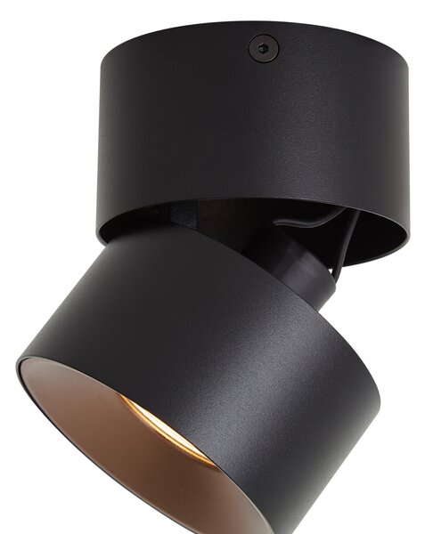 Modern felületre szerelhető spotlámpa fekete GU10 50mm dönthető - Echo