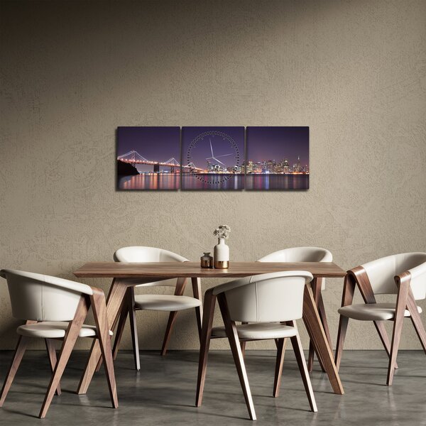 Kilátás San Francisco-ra, California (órával) (90x30 cm)