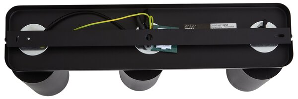Modern mennyezeti lámpa fekete 3-lámpás GU10 70mm - Jeana Luxe
