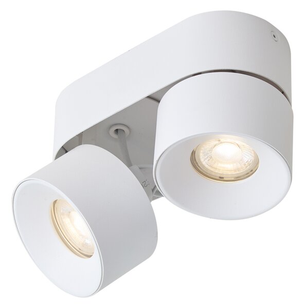 Modern mennyezeti spotlámpa fehér GU10 50mm 2-fényforrású dönthető - Echo
