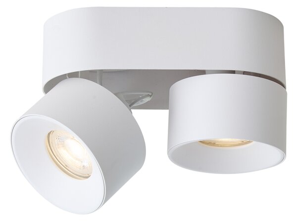 Modern mennyezeti spotlámpa fehér GU10 50mm 2-fényforrású dönthető - Echo