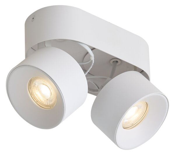 Modern mennyezeti spotlámpa fehér GU10 50mm 2-fényforrású dönthető - Echo