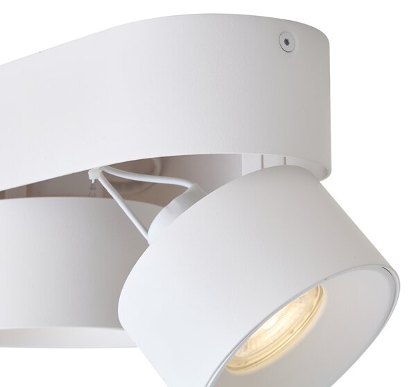 Modern mennyezeti spotlámpa fehér GU10 50mm 2-fényforrású dönthető - Echo