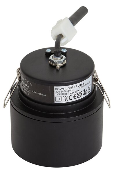 Modern süllyesztett spotlámpa fekete GU10 50mm - Echo