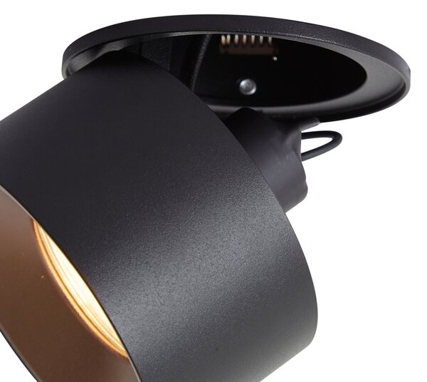 Modern süllyesztett spotlámpa fekete GU10 50mm - Echo