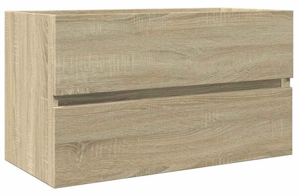 Sonoma tölgy színű szerelt fa mosdószekrény 80 x 38,5 x 45 cm