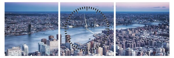 New York képe (órával) (90x30 cm)